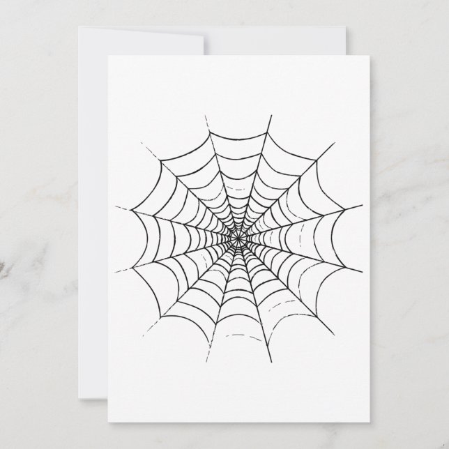 A Simple Spider's Web Invitation (Front)