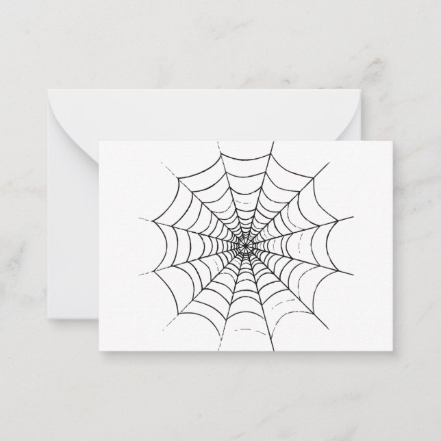 A Simple Spider's Web Note Card (Front)