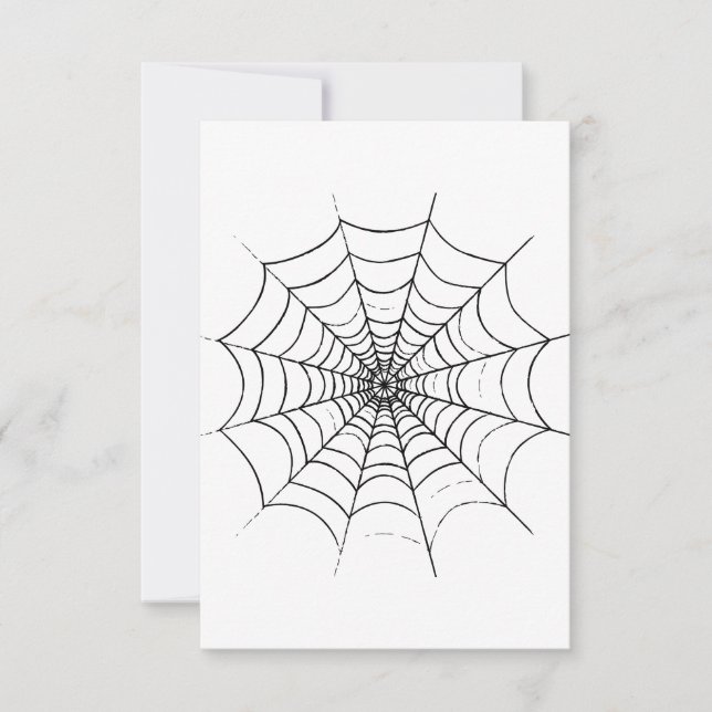 A Simple Spider's Web Thank You Card (Front)