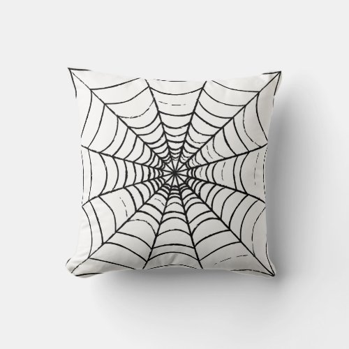A Simple Spiders Web Throw Pillow