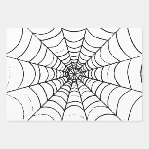 A Simple Spider's Web Wrapping Paper Sheets