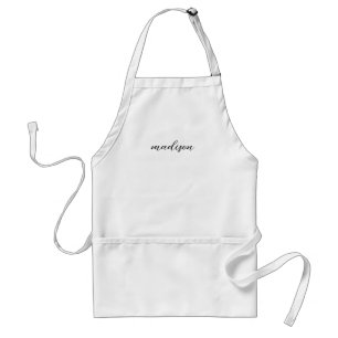 A simple stylish custom monogram design adult apron