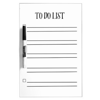 A Simple To Do List With Double Lines Dry Erase Board