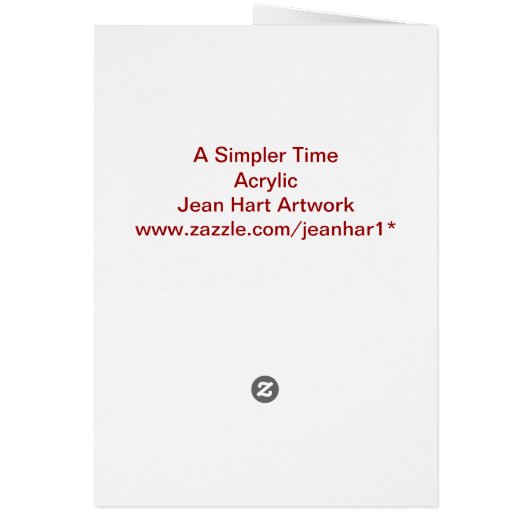 A Simpler Time (Back)