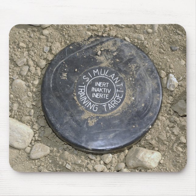 A simulated land mine mouse pad (Front)