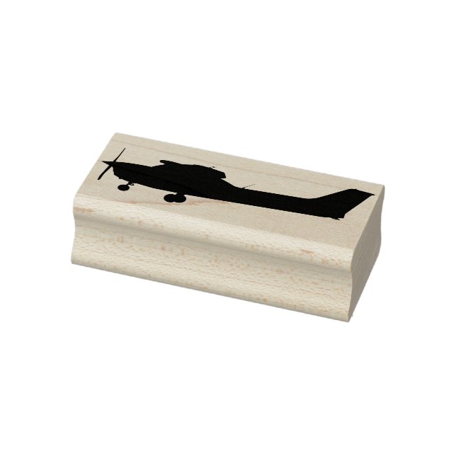 A single-engine airplane rubber stamp (Stamp)