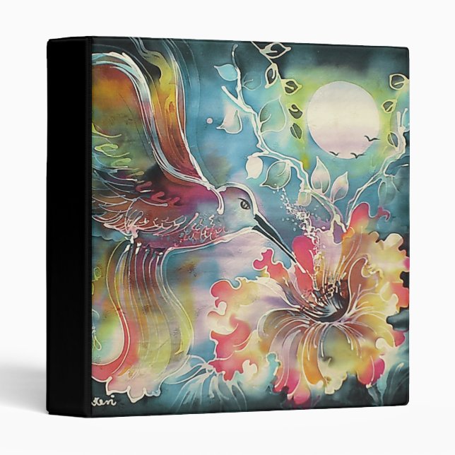 A Single Hummingbird 3 Ring Binder (Front/Spine)