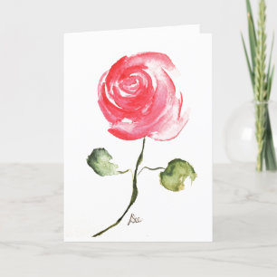 A Single Rose, Birthday Card