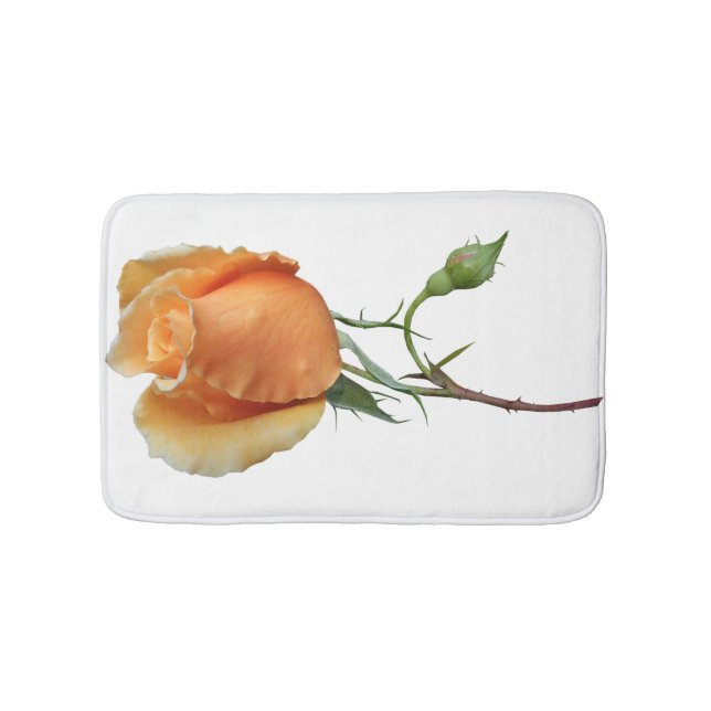 A single rose cutting bath mat (Front)