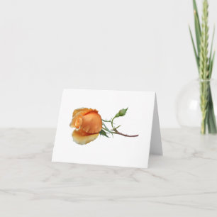 A single rose cutting         thank you card