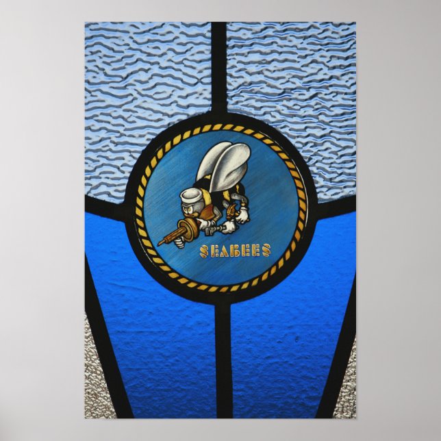A single Seabee logo Poster (Front)