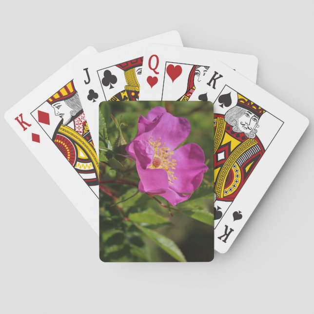 A Single Wild Rose Poker Cards (Back)