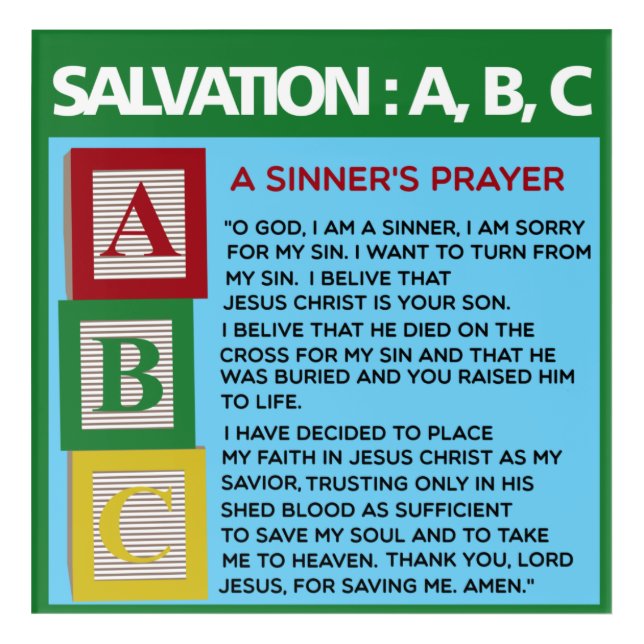 A Sinner's Prayer  Acrylic Print (Front)