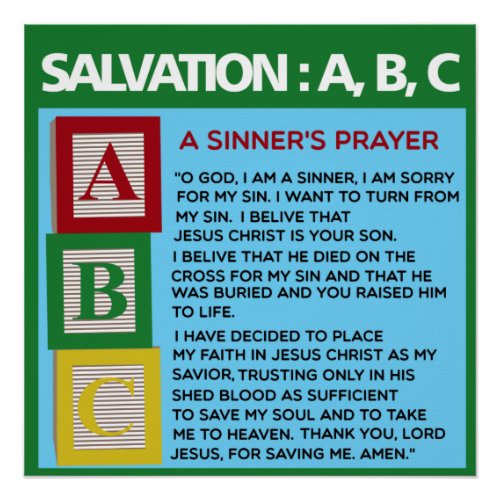 A Sinners Prayer Poster