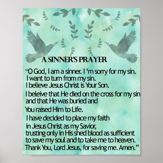 A Sinner's Prayer Poster (Front)