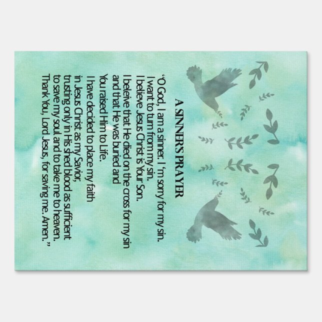 A Sinner's Prayer Sign (Front)
