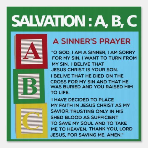 A Sinners Prayer  Sign