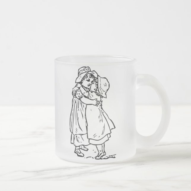 A Sister Is A Friend Forever Frosted Glass Mug (Right)