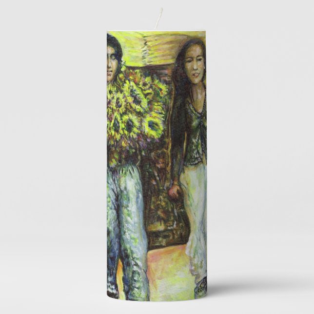 A Sistine ChapeI Phase of a ChaIIenge  Pillar Candle (Front)
