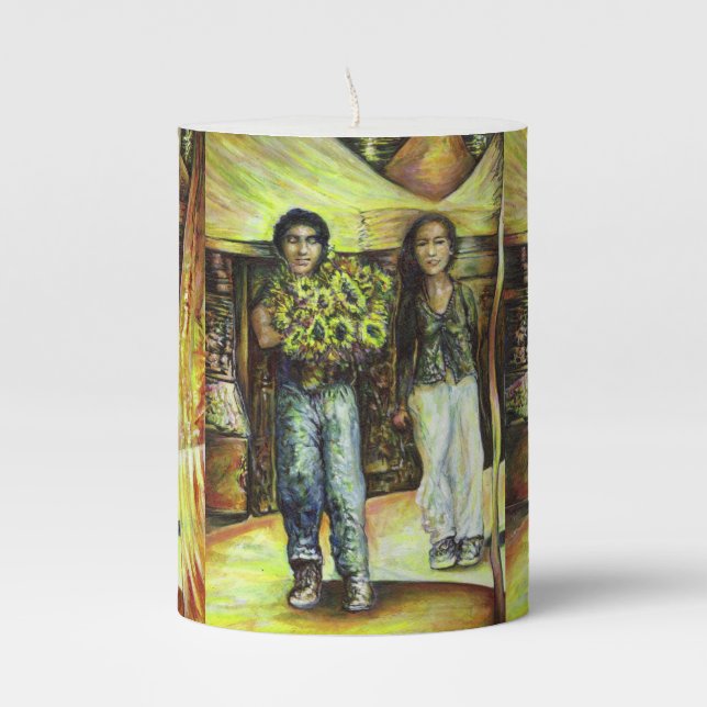 A Sistine ChapeI Phase of a ChaIIenge  Pillar Candle (Front)