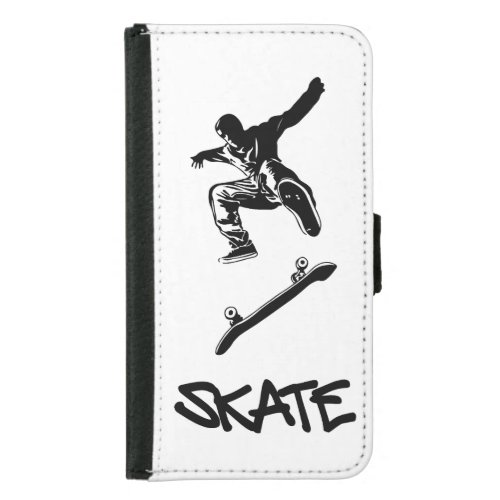 A skater performs a jump and hangs in the air samsung galaxy s5 wallet case