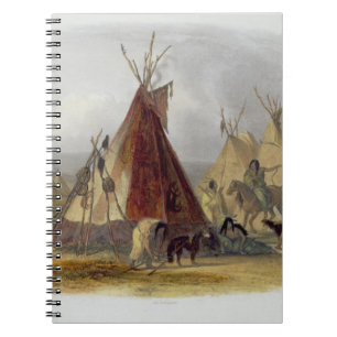 A Skin Lodge of an Assiniboin Chief, plate 16 from Notebook