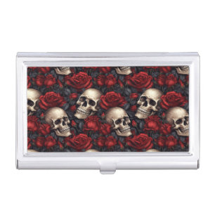 A Skull and Roses Series Design 10 Business Card Case
