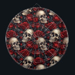 A Skull and Roses Series Design 10 Dart Board<br><div class="desc">A Skull and Roses Series Design ~ perfect for decoupage or to adorn a gift.
See The Tissue Paper Store for more Tissue Papers in many colors
https://www.zazzle.com/store/tissue_paper_store/products</div>