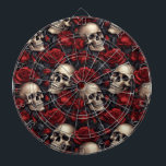 A Skull and Roses Series Design 10 Dart Board<br><div class="desc">A Skull and Roses Series Design ~ perfect for decoupage or to adorn a gift.
See The Tissue Paper Store for more Tissue Papers in many colors
https://www.zazzle.com/store/tissue_paper_store/products</div>