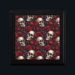 A Skull and Roses Series Design 10 Gift Box<br><div class="desc">A Skull and Roses Series Design ~ perfect for decoupage or to adorn a gift.
See The Tissue Paper Store for more Tissue Papers in many colors
https://www.zazzle.com/store/tissue_paper_store/products</div>