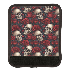 A Skull and Roses Series Design 10 Luggage Handle Wrap