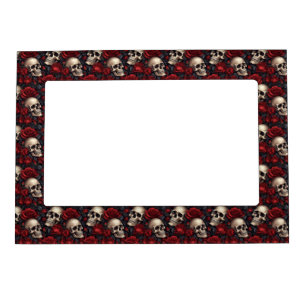 A Skull and Roses Series Design 10 Magnetic Frame