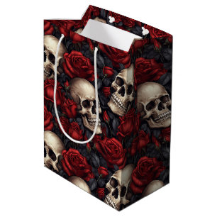 A Skull and Roses Series Design 10 Medium Gift Bag
