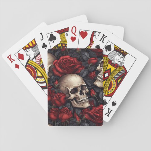 A Skull and Roses Series Design 10 Playing Cards