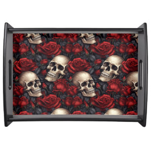 A Skull and Roses Series Design 10 Serving Tray