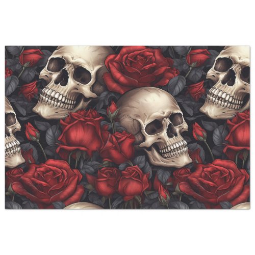 A Skull and Roses Series Design 10 Tissue Paper