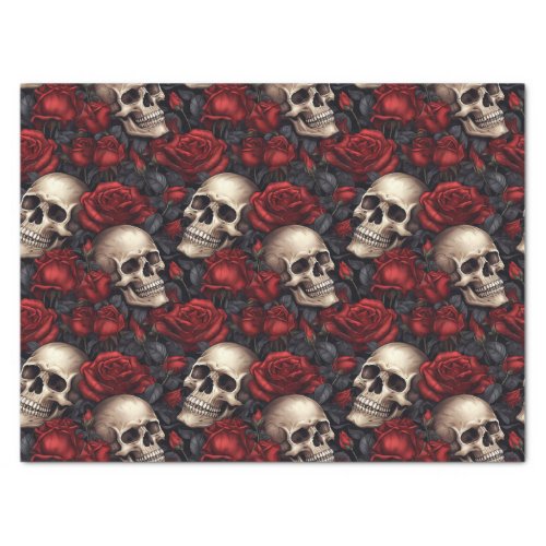A Skull and Roses Series Design 10 Tissue Paper