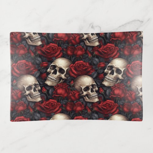 A Skull and Roses Series Design 10 Trinket Tray