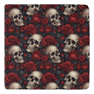 A Skull and Roses Series Design 10 Trivet