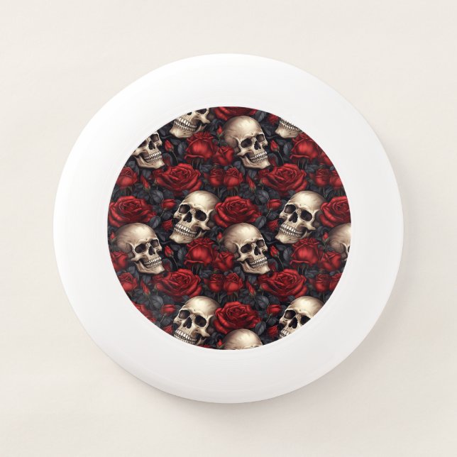 A Skull and Roses Series Design 10 Wham-O Frisbee (Front)