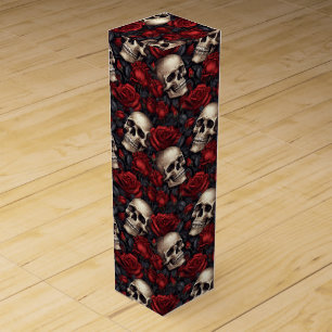 A Skull and Roses Series Design 10 Wine Box