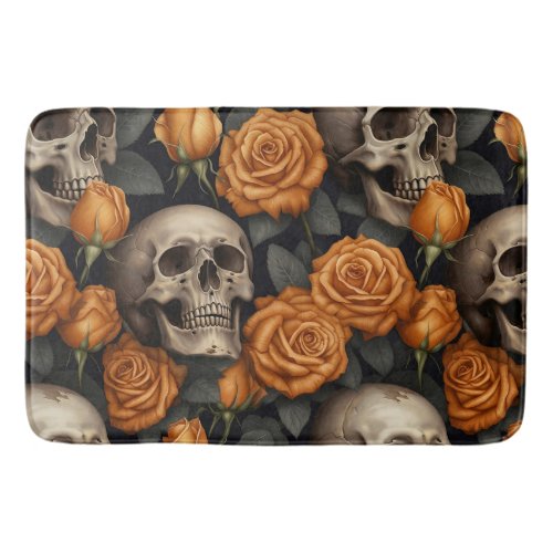 A Skull and Roses Series Design 11 Bath Mat