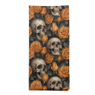 A Skull and Roses Series Design 11 Cloth Napkin