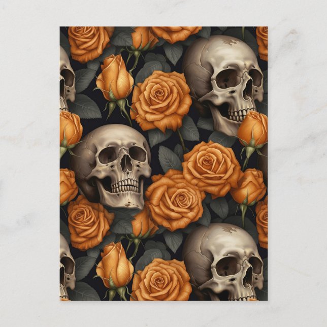 A Skull and Roses Series Design 11 Postcard (Front)
