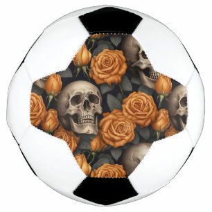 A Skull and Roses Series Design 11 Soccer Ball