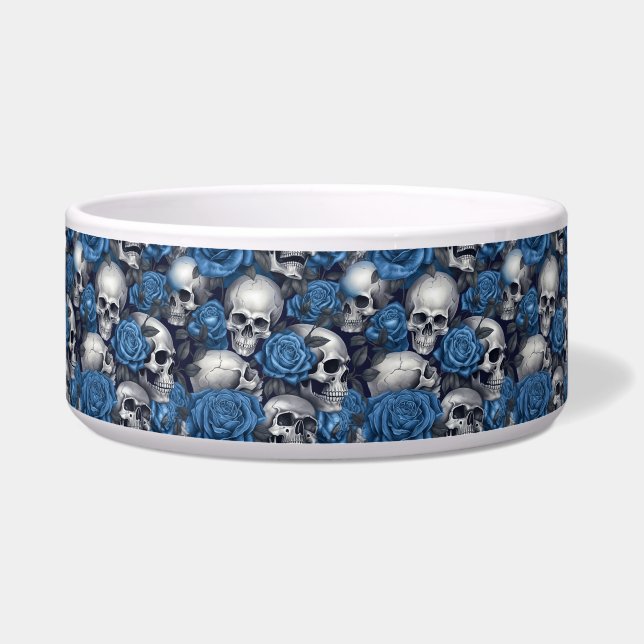 A Skull and Roses Series Design 12 Bowl (Front)