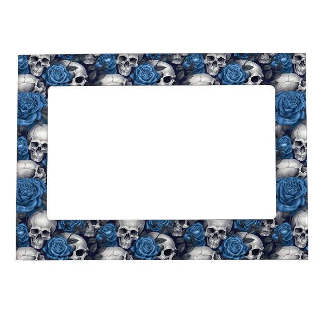 A Skull and Roses Series Design 12 Magnetic Frame (Front)
