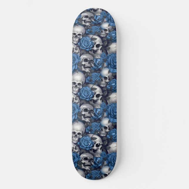 A Skull and Roses Series Design 12 Skateboard (Front)