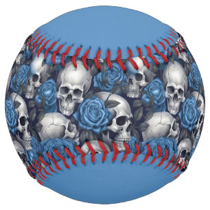 A Skull and Roses Series Design 12 Softball