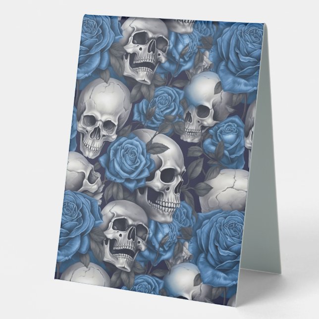 A Skull and Roses Series Design 12 Table Tent (Front)